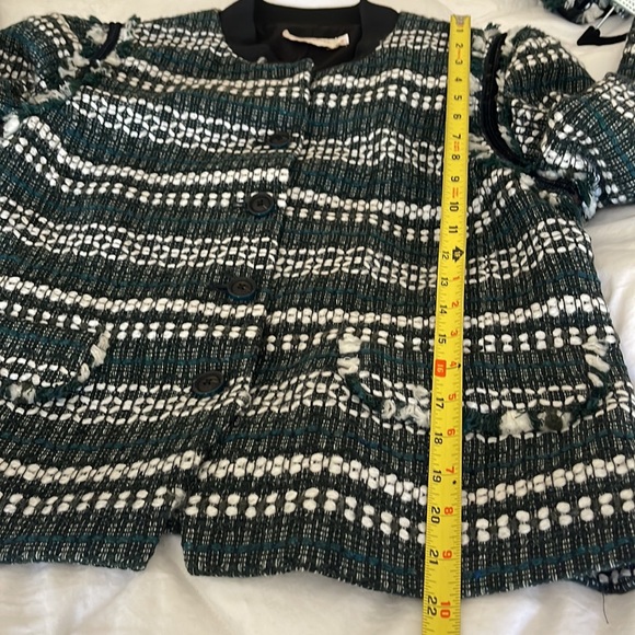 Tory Burch Norfolk Horseback Tweed Sequin-Embellished Jacket Blazer size 12 EUC - Picture 13 of 16